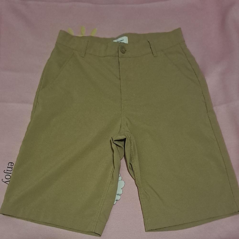 Old Navy Tan Flat Front Shorts Smooth Finish